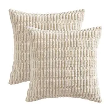 MIULEE Corduroy Decorative Pillow Covers for Home Decor