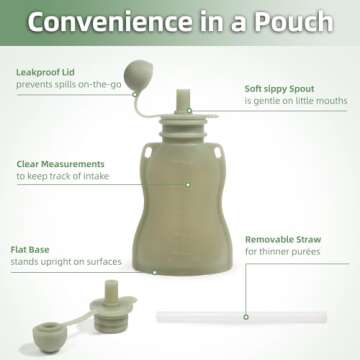 Eascrozn Reusable Baby Food Pouches - Eco-Friendly Option