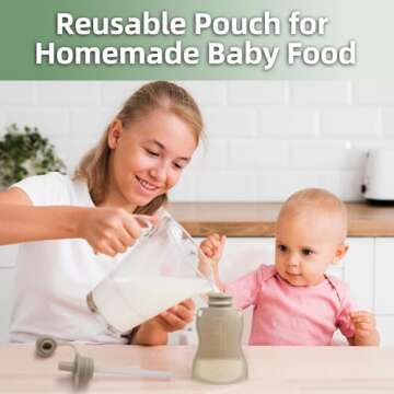 Eascrozn Reusable Baby Food Pouches - Eco-Friendly Option