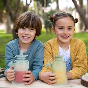 Eascrozn Reusable Baby Food Pouches - Eco-Friendly Option