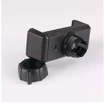 VizGiz 2 Pack Ring Light Phone Holder Replacement Clamp 17mm Rotate Ball Hole Clip Base for Hose Gooseneck Support Stand Live Broadcast Tripod Monopod Mount Attachment Cradle Black