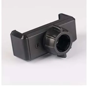 VizGiz 2 Pack Ring Light Phone Holder Replacement Clamp 17mm Rotate Ball Hole Clip Base for Hose Gooseneck Support Stand Live Broadcast Tripod Monopod Mount Attachment Cradle Black