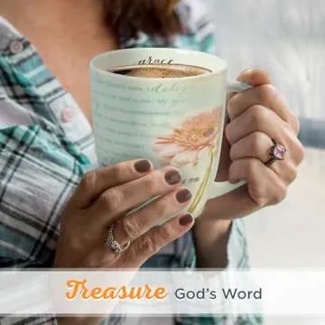 Pink Chrysanthemum Floral Mug - Inspirational Scripture Coffee Mug