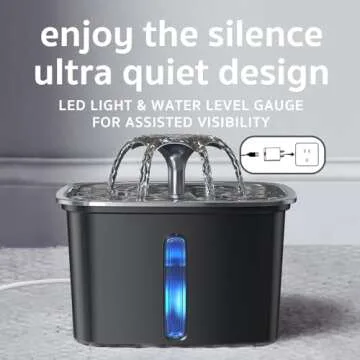 Veken Stainless Steel Cat Water Fountain