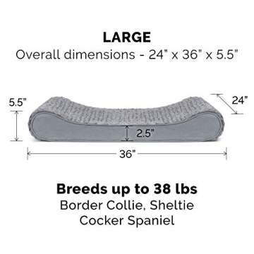 Furhaven Orthopedic Dog Bed for Medium/Large Dogs
