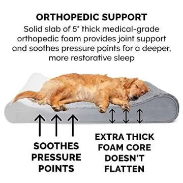 Furhaven Orthopedic Dog Bed for Medium/Large Dogs