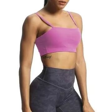 Stylish Aoxjox Women's Bandeau Sports Bra for Yoga