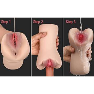 2 in 1 Male Masturbator Pocket Pussy for Men Sex Doll Male Sex Toy Pocket Pussies Adult Toys Blowjob...