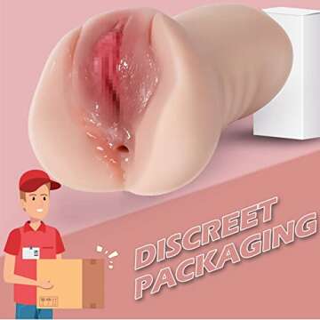 2 in 1 Male Masturbator Pocket Pussy for Men Sex Doll Male Sex Toy Pocket Pussies Adult Toys Blowjob Male Stroker Mens Sex Toys with 3D Realistic Vagina Tight Anus Male Sex Toys for Men Sex Pleasure