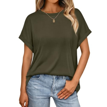 AUTOMET Women's Summer Tops Casual Basic Crewneck T-Shirt - Trendy Y2K Outfits 2024