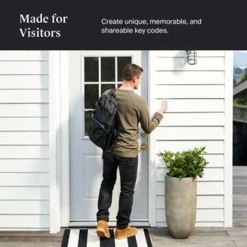 Level Keypad - Compatible with Any Level Lock or Bolt - Weatherproof with LED Backlight - Bluetooth-Enabled Door Lock Accessory for Keyless Entry (White)