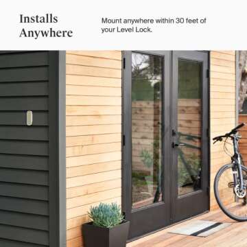 Level Keypad - Compatible with Any Level Lock or Bolt - Weatherproof with LED Backlight - Bluetooth-Enabled Door Lock Accessory for Keyless Entry (White)