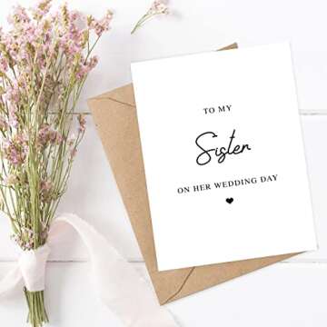 Arezzaa To My Sister On Her Wedding Day Card - Daughter Wedding Card - Gift For Bride - Sister Of Br...
