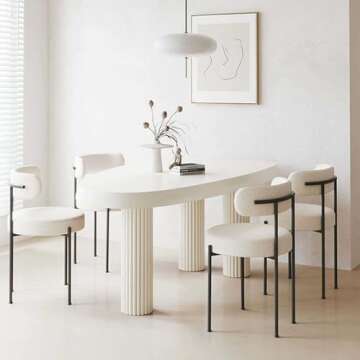 GLDWEY Dining Chairs,Modern Upholstered Dining Room Chairs, Armless Kitchen Chair Mid Century Modern...