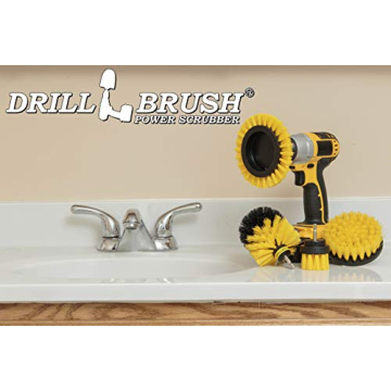 Drillbrush Yellow Shower Cleaning Rotary Brush Kit