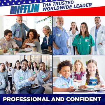 Mifflin-USA Name Tag Magnets for Secure ID Badge Display