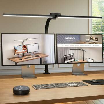 Bright 24W LED Desk Lamp with Remote Control & Gooseneck
