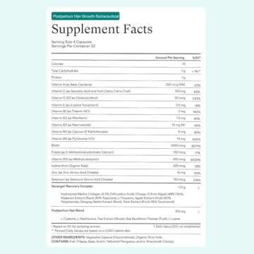 Nutrafol Postpartum Hair Growth Supplements and Hair Serum, Clinically Tested for Visible Thickness and Strength - 1 Month Supply, 1.7 Fl Oz Bottle