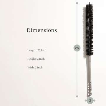25 Inch (64cm) Flexible Lint Remover Cleaning Coil Brush for Dryers, Radiators, Refrigerators, Baseb...