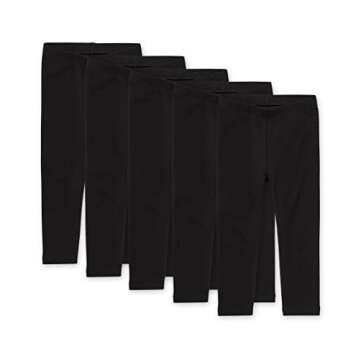 The Children's Place Baby Girls And Toddler Girls Leggings, Black 5 Pack, 3T