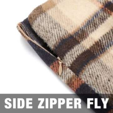 IDEALSANXUN High Waist Plaid Mini Skirt for Women 2022