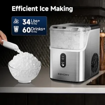 EUHOMY Nugget Ice Maker - Sonic Ice Machine
