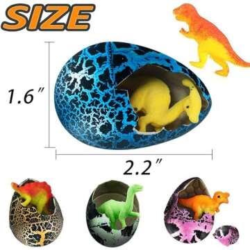 24 Pcs Easter Eggs Hatching Dinosaur Eggs for Easter Baskets Stuffers Fillers Easter Eggs Hunt, Grow in Water Hatch Dinosaur Egg with Assorted Color Crack Science Kits Novelty Toy Easter Gifts