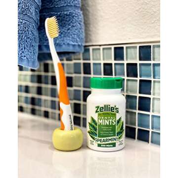 Zellie's | 100% Xylitol Sugar Free Spearmint Breath Mints | Non-GMO, Low-Calorie, Gluten Free, Vegan & Kosher Mints (250 Count - Pack of 1)