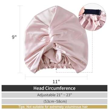 ZIMASILK 22 Momme Pure Silk Sleep Cap for Hair Care