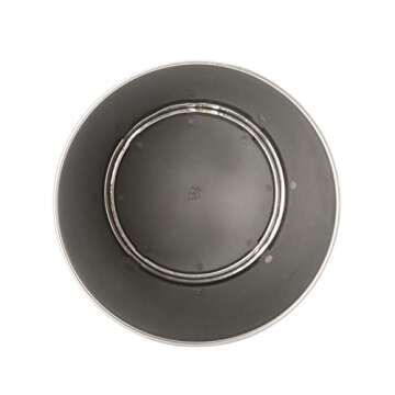 Bath Bliss 5 Liter Small Wastebasket | Round Open Top | Trash Can | Bathroom | Bedroom | Kitchen | Office | Dorm | Disposal Waste Bin | Garbage | Stainless Steel