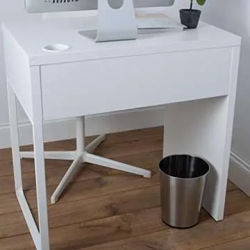 Bath Bliss 5 Liter Compact Stainless Steel Wastebasket