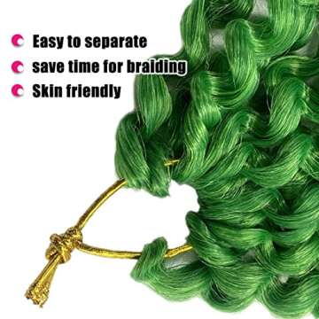 24 Inch Passion Twist Crochet Hair Green for Women
