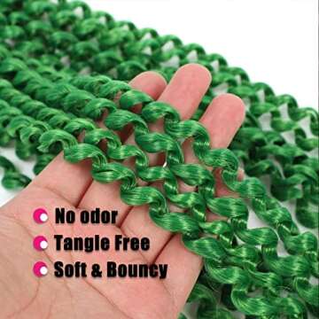 24 Inch Passion Twist Crochet Hair Green for Women