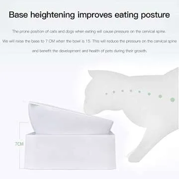 Marchul Cat Bowls, Cat Food Bowls, 15° Tilted Cat Bowl for Indoor Cats, Cat Food and Water Bowl Set, Raised Cat Bowl for Cats and Small Dogs