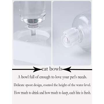 Marchul Cat Bowls, Cat Food Bowls, 15° Tilted Cat Bowl for Indoor Cats, Cat Food and Water Bowl Set, Raised Cat Bowl for Cats and Small Dogs