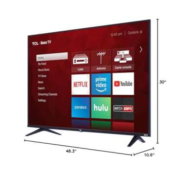 TCL 55S517 55-Inch 4K Ultra HD Roku Smart LED TV (2018 Model)