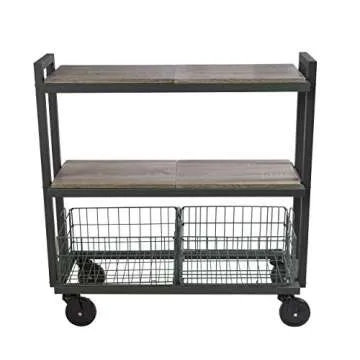 Atlantic Modular Mobile Storage Cart - 3-Tier Kale Green