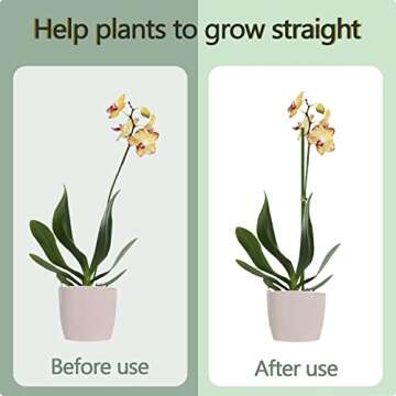 Plant Stakes,20Pcs Plant Sticks,Garden Green Bendable Single Stem Plant Support Stakes for Indoor and Outdoor Plants,Potted Plants,Flowers Orchid Peony Rose-16 Inches