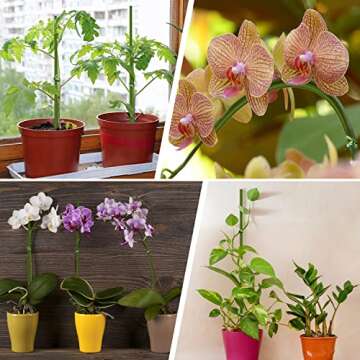 Plant Stakes,20Pcs Plant Sticks,Garden Green Bendable Single Stem Plant Support Stakes for Indoor and Outdoor Plants,Potted Plants,Flowers Orchid Peony Rose-16 Inches