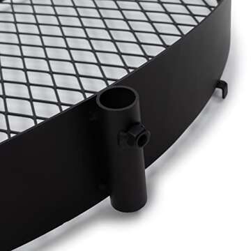 Barebones Cowboy Fire Pit 30-Inch - Open Fire Grill with Cooking Grate for Outdoor Cooking - Heavy Duty Open Grill