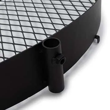 Barebones Cowboy Fire Pit 30-Inch - Open Fire Grill with Cooking Grate for Outdoor Cooking - Heavy Duty Open Grill