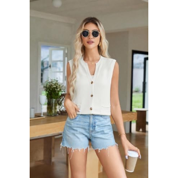 Stylish Sleeveless Knitted Sweater Vest for Women