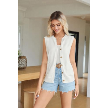 Stylish Sleeveless Knitted Sweater Vest for Women