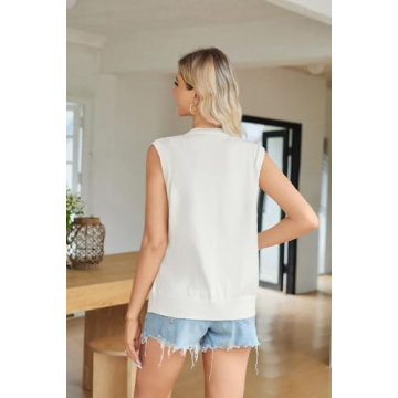 Stylish Sleeveless Knitted Sweater Vest for Women
