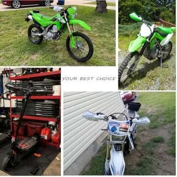 PRO CAKEN Universal 7/8" 22mm and 1 1/8" 28mm Dirt Bike Handguards CNC Bracket Handle Bar Hand Guards for Motocross ATV Scooter CRF KLX KX LTR TRX SX SXF EXC XCW Grizzly Hawk 250 Bicycles-White