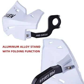 PRO CAKEN Universal 7/8" 22mm and 1 1/8" 28mm Dirt Bike Handguards CNC Bracket Handle Bar Hand Guards for Motocross ATV Scooter CRF KLX KX LTR TRX SX SXF EXC XCW Grizzly Hawk 250 Bicycles-White