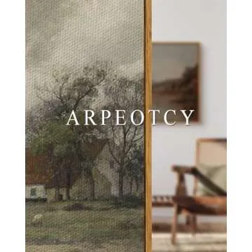 ARPEOTCY Vintage Framed Sheep Wall Art Decor, Bedroom Kitchen Country Farmhouse Paintings Wall Decorations, Large Canvas Prints Art, Home Rustic Cottage Retro Decor, 24x36 Inch