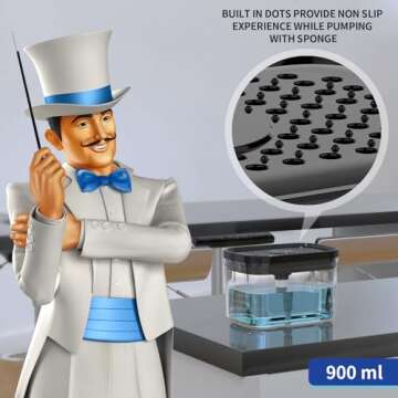 MR.SIGA Elegant Dish Soap Dispenser & Premium Sponge Holder for Kitchen