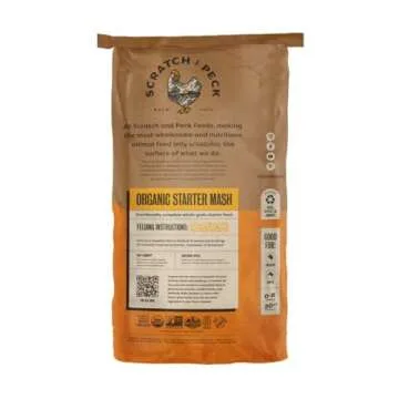 Scratch and Peck Whole Grain Starter Mash Chicken and Duck Feed - 25 lbs Bag - Corn-Free and Soy-Fre...