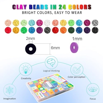 YMSDZHL 6000 PCS Clay Beads DIY Bracelet Kit